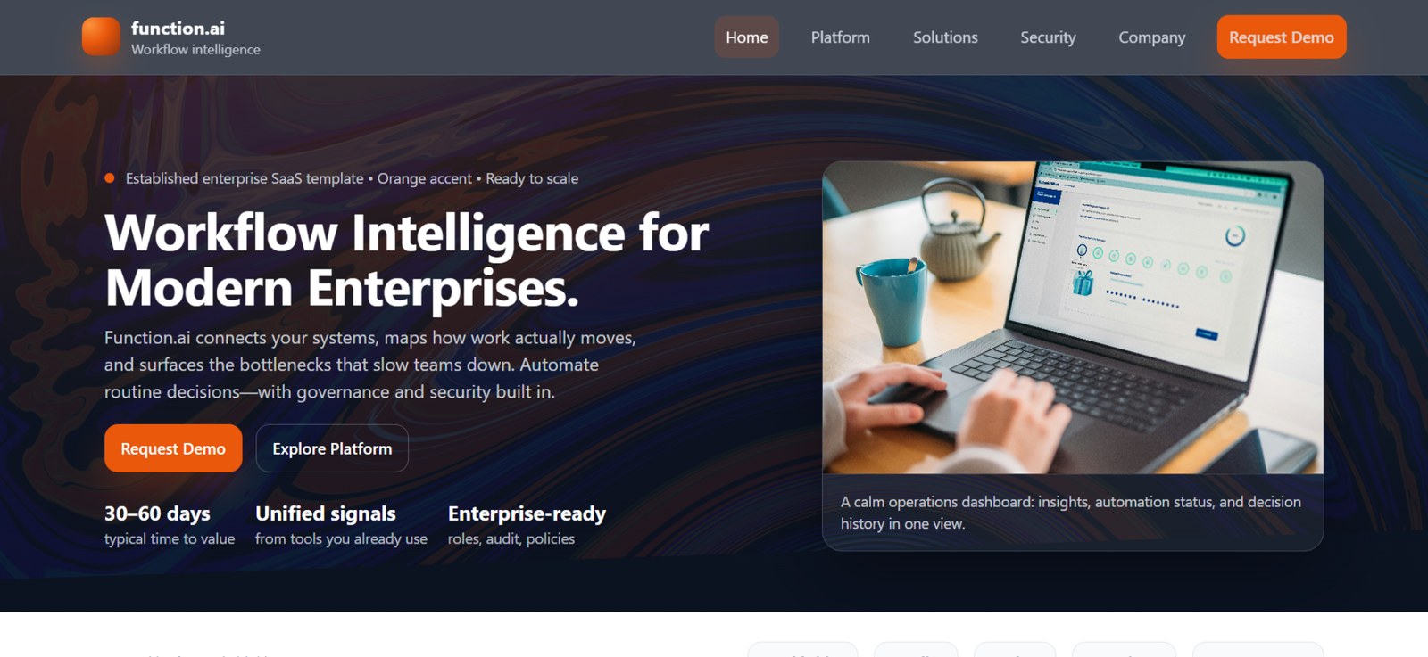 Screenshot of Function.ai SaaS website